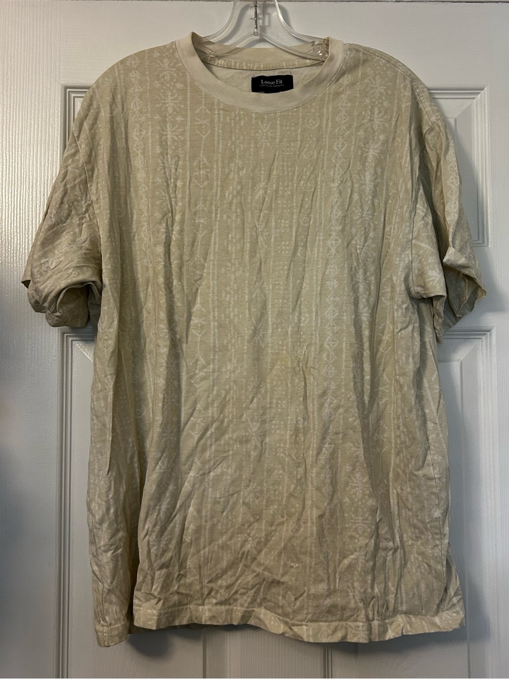 Printed Cream Short Sleeve Tee